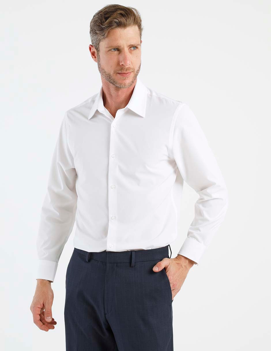 Camisa de vestir Haggar manga larga para hombre