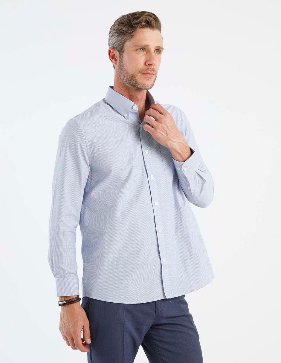 Camisa casual manga larga para hombre