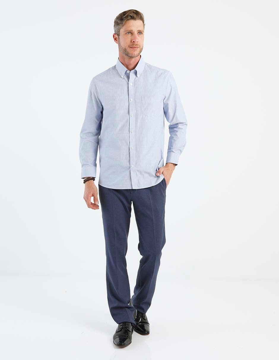 Camisa casual manga larga para hombre