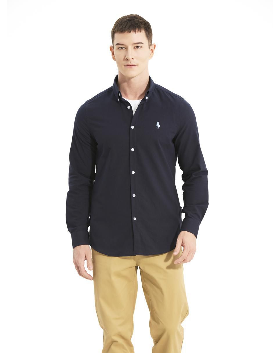 Camisa casual de algodón manga larga para hombre 2
