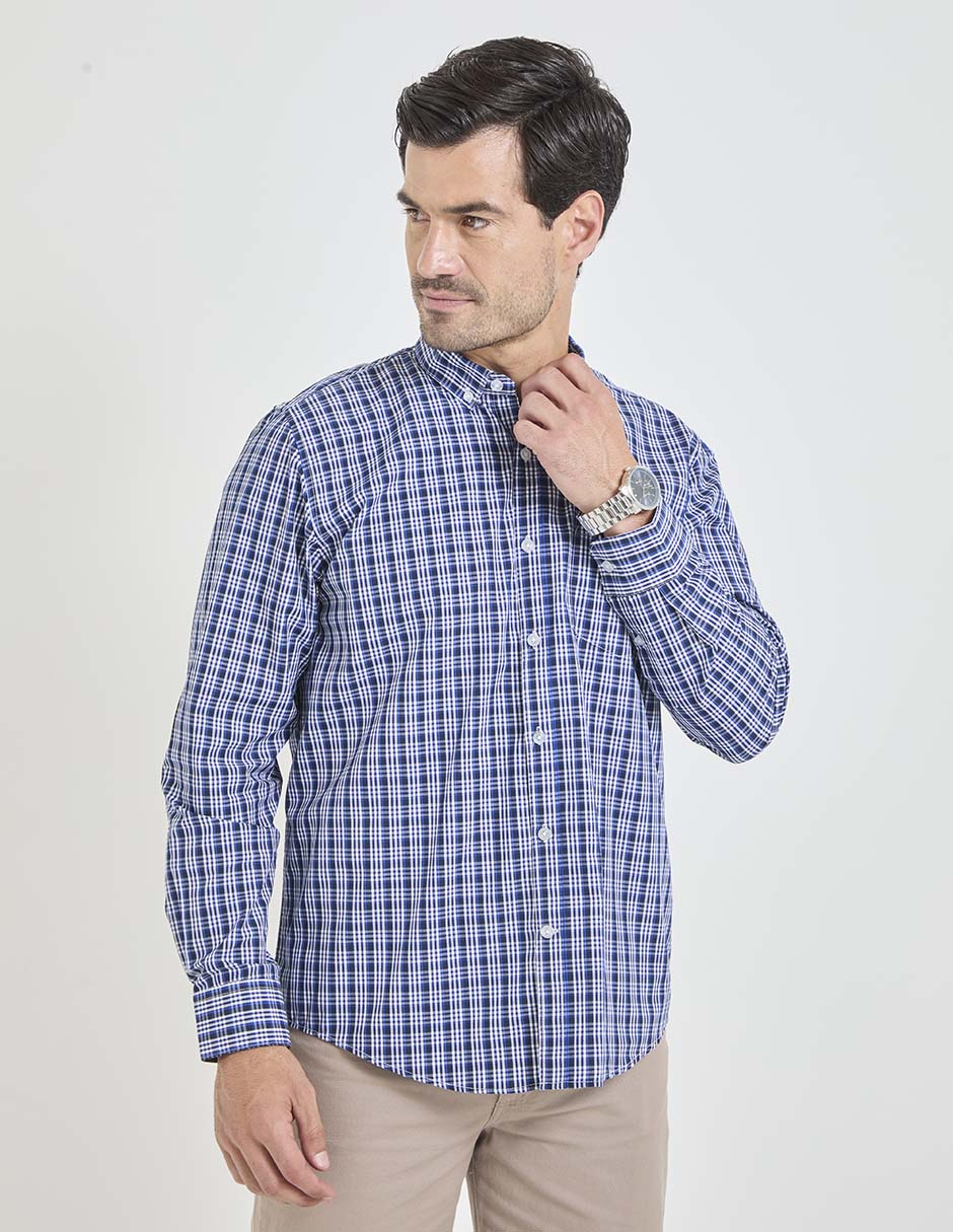 Camisa casual Dioro de algodón manga larga para hombre
