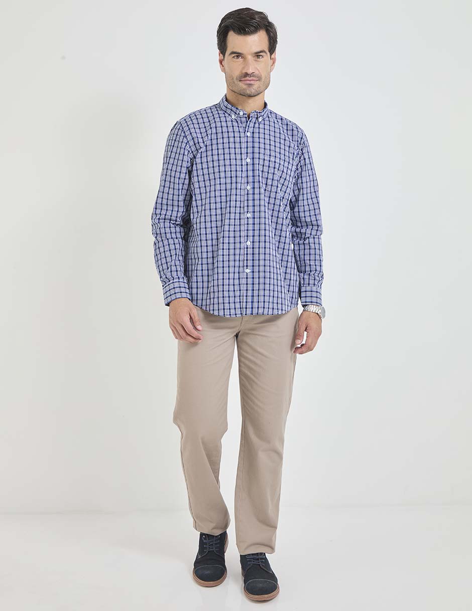 Camisa casual Dioro de algodón manga larga para hombre