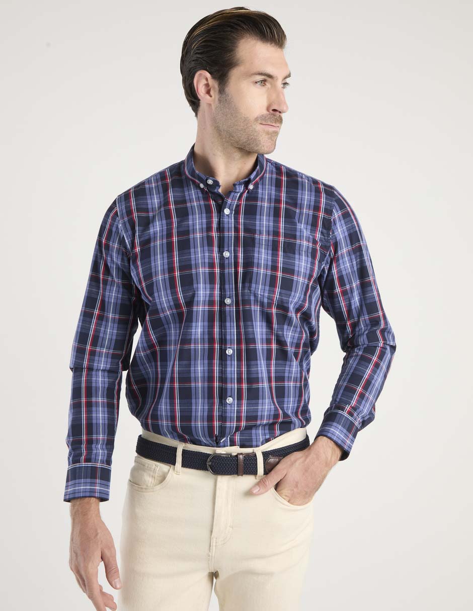 Camisa casual Dioro de algodón manga larga para hombre