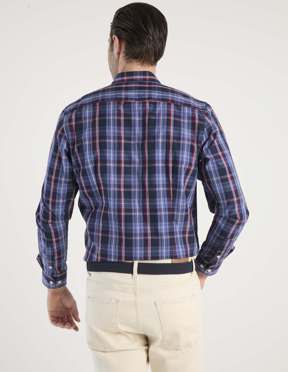 Camisa casual Dioro de algodón manga larga para hombre