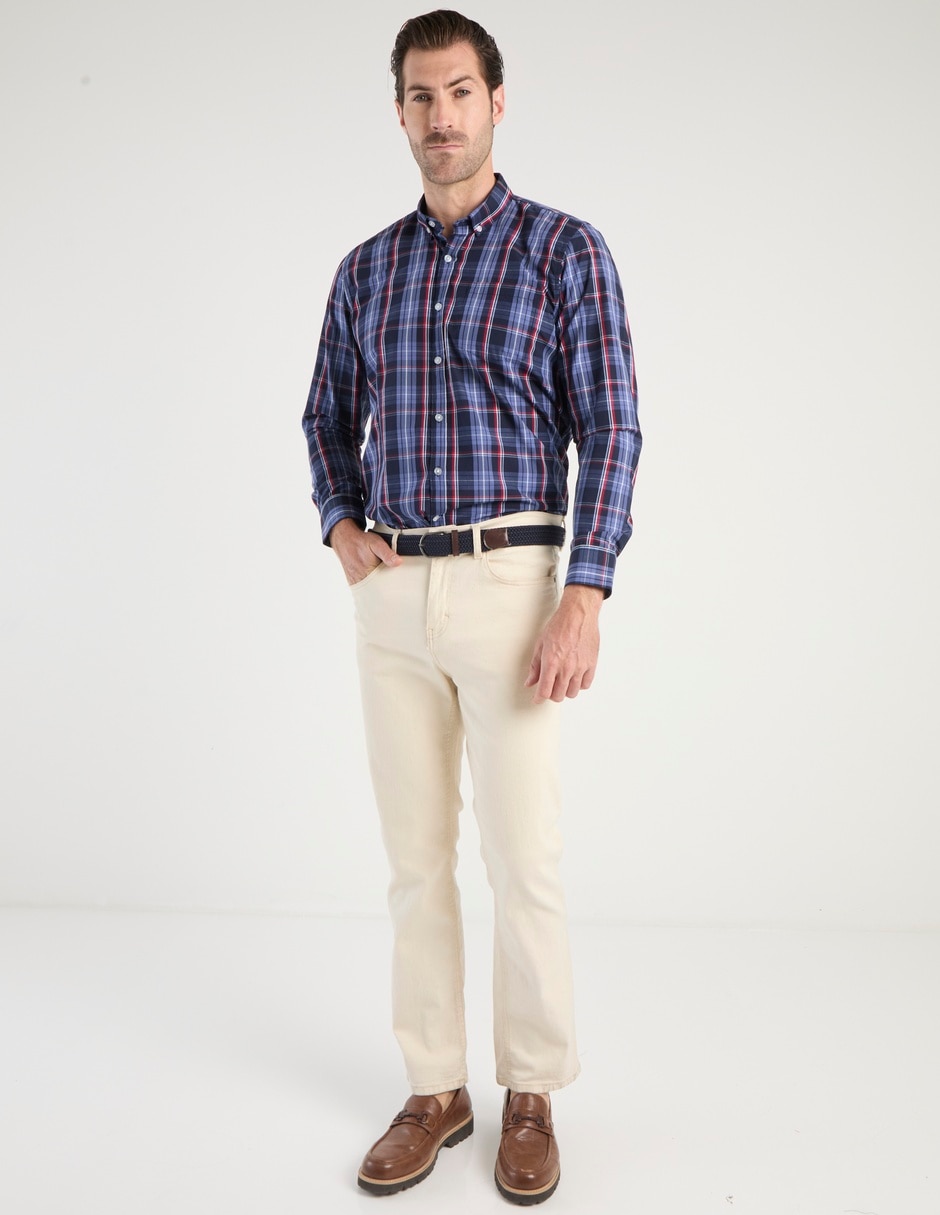 Camisa casual Dioro de algodón manga larga para hombre