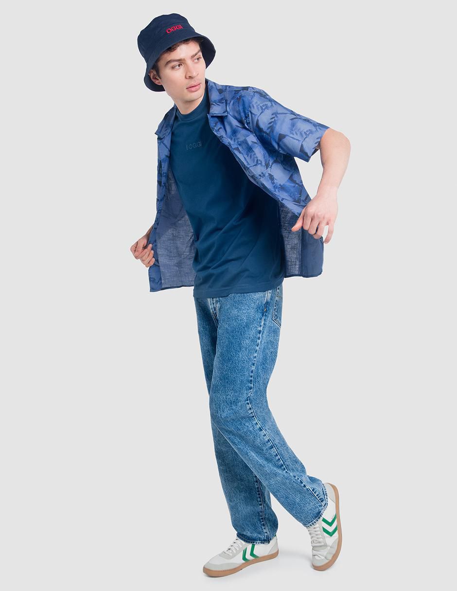 Jeans baggy lavado stone wash para hombre 6