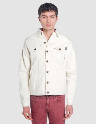 Chamarra denim con bolsillos para hombre