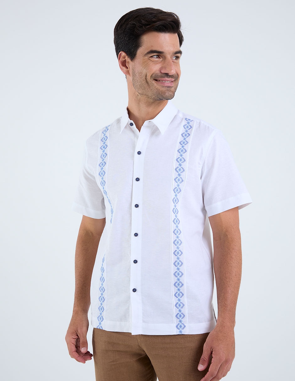 Guayabera manga corta para hombre