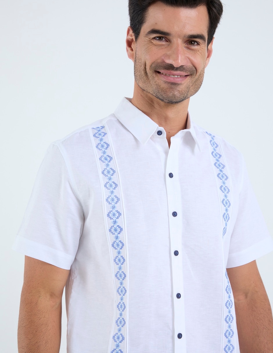 Guayabera manga corta para hombre 4