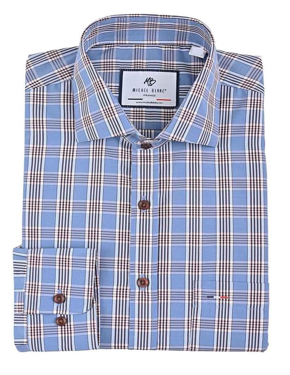 Camisa casual manga larga para hombre 7