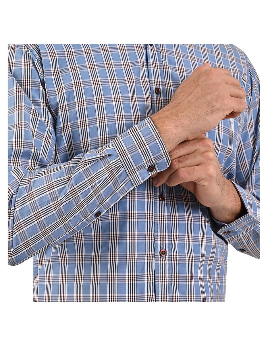 Camisa casual manga larga para hombre 6