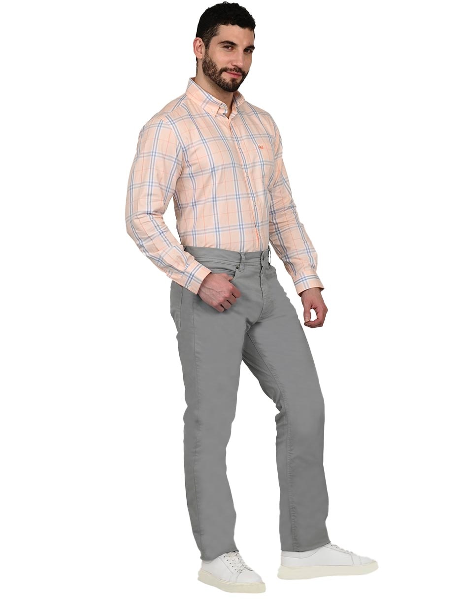 Pantalón recto de algodón para hombre