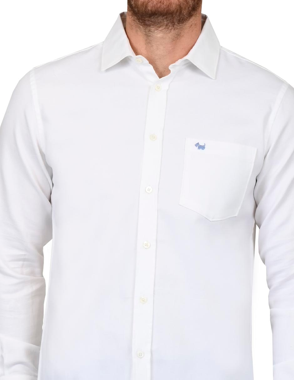 Camisa casual de algodón manga larga para hombre