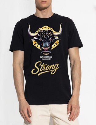 Playera Bull Strong cuello redondo para hombre Playera Bull Strong cuello redondo para hombre