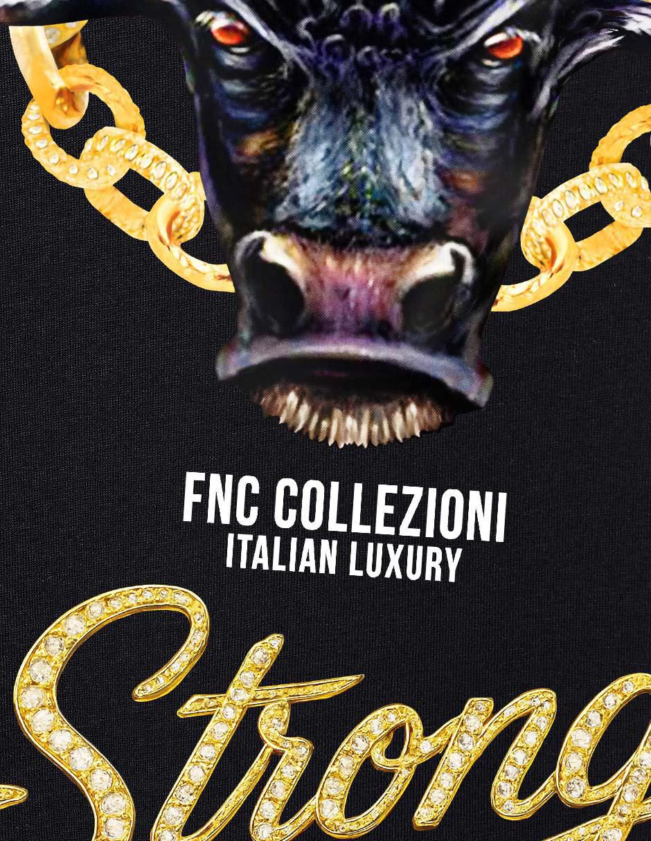 Playera Fnc Collezioni Bull Strong cuello redondo para hombre