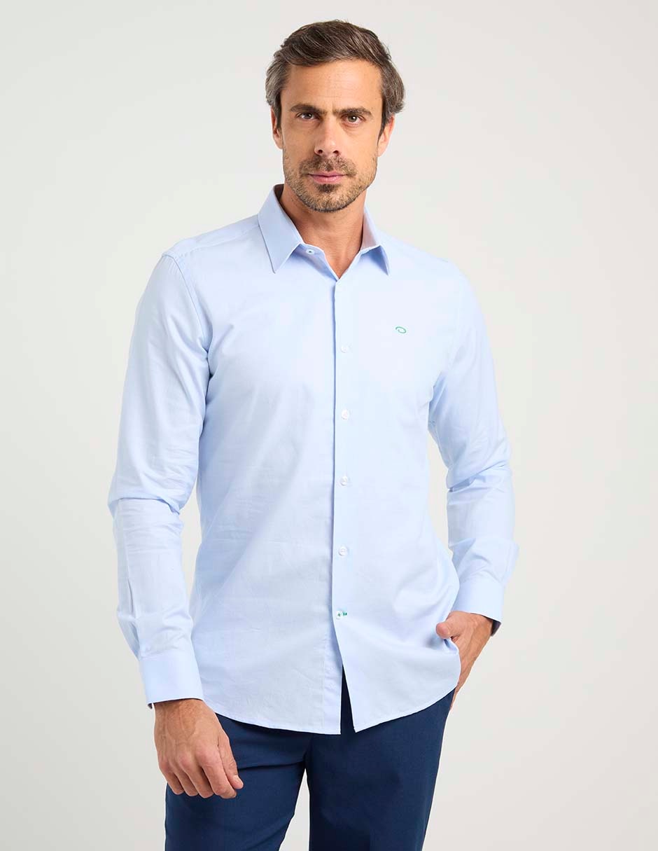 Camisa casual de algodón manga larga para hombre 7