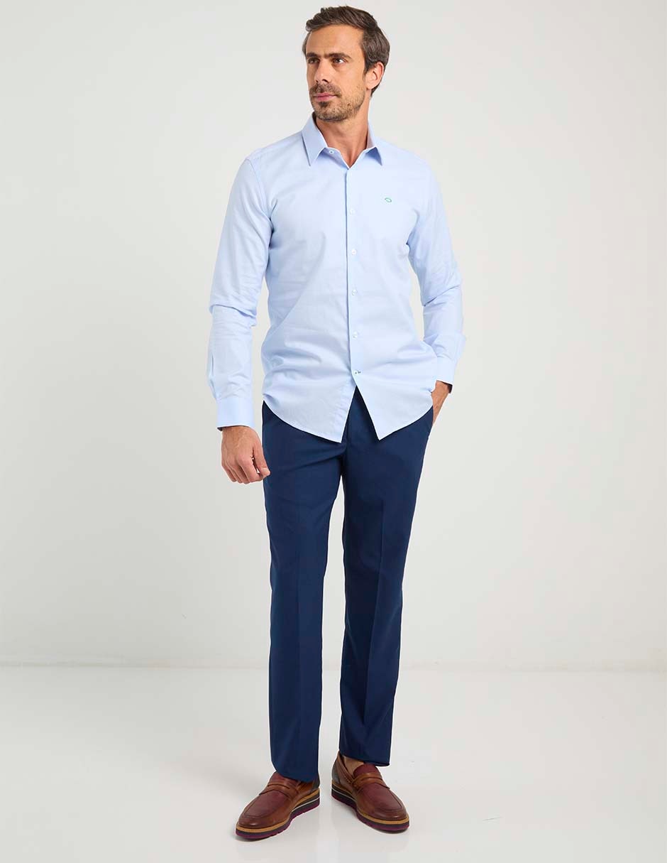 Camisa casual de algodón manga larga para hombre 8