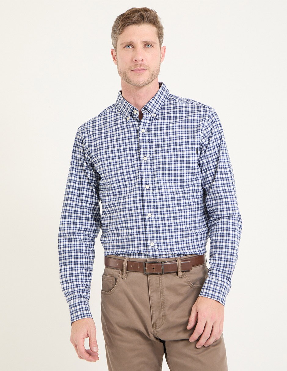 Camisa casual Dockers de algodón manga larga para hombre