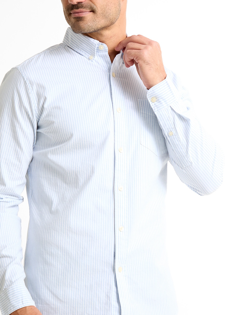 Camisa casual Dockers de algodón manga larga para hombre