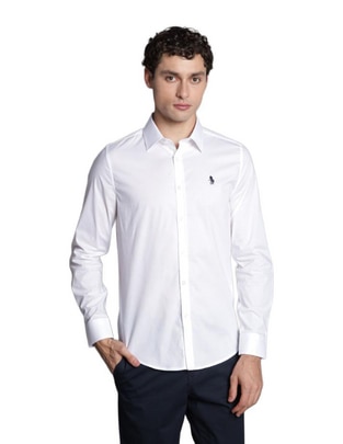 Camisa casual de algodón manga larga para hombre Camisa casual de algodón manga larga para hombre