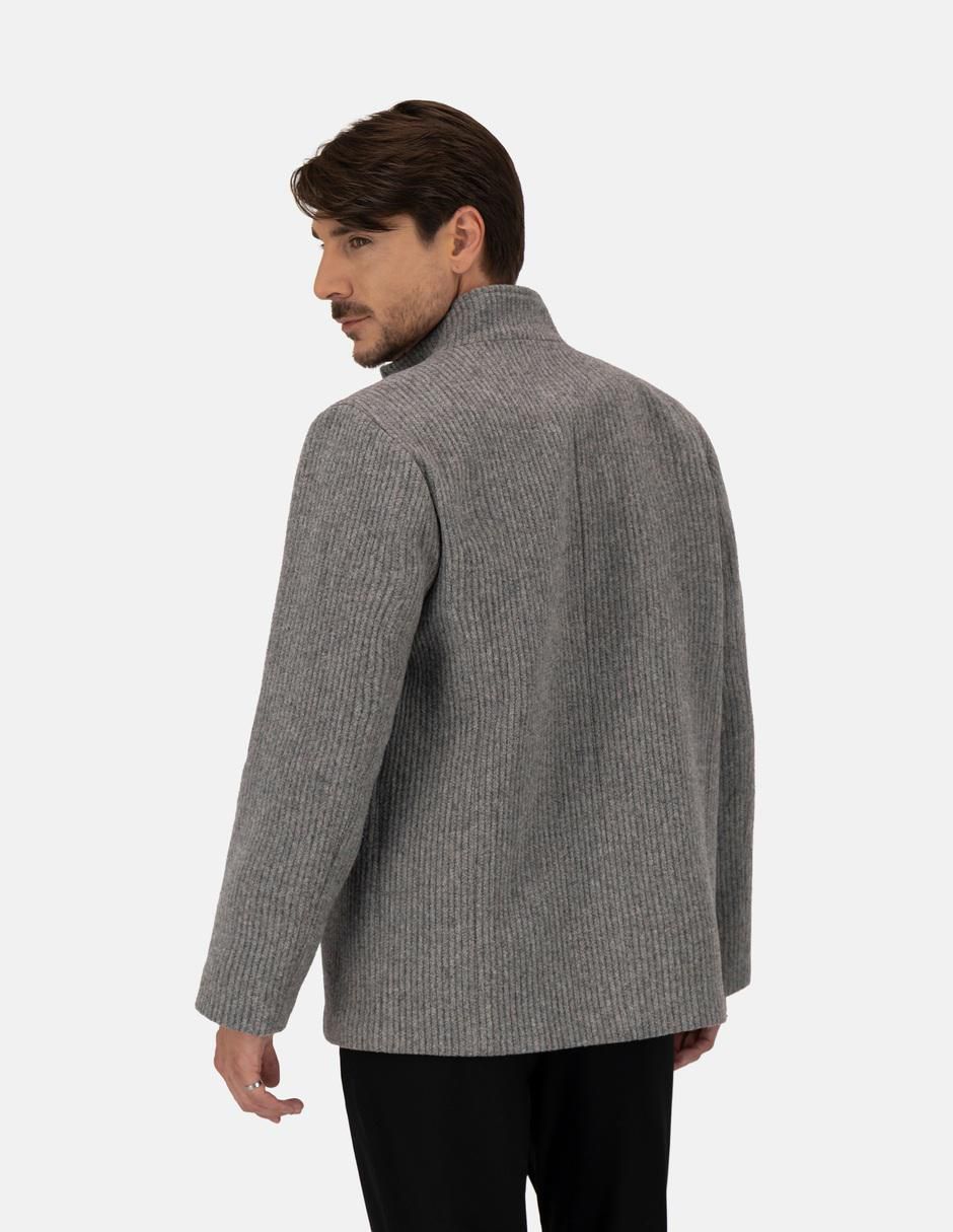 Abrigo de lana impermeable texturizado para hombre