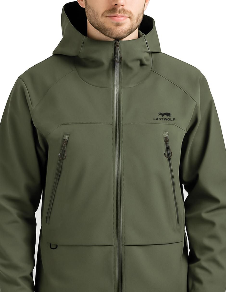 Chamarra cazadora impermeable con capucha para hombre 3
