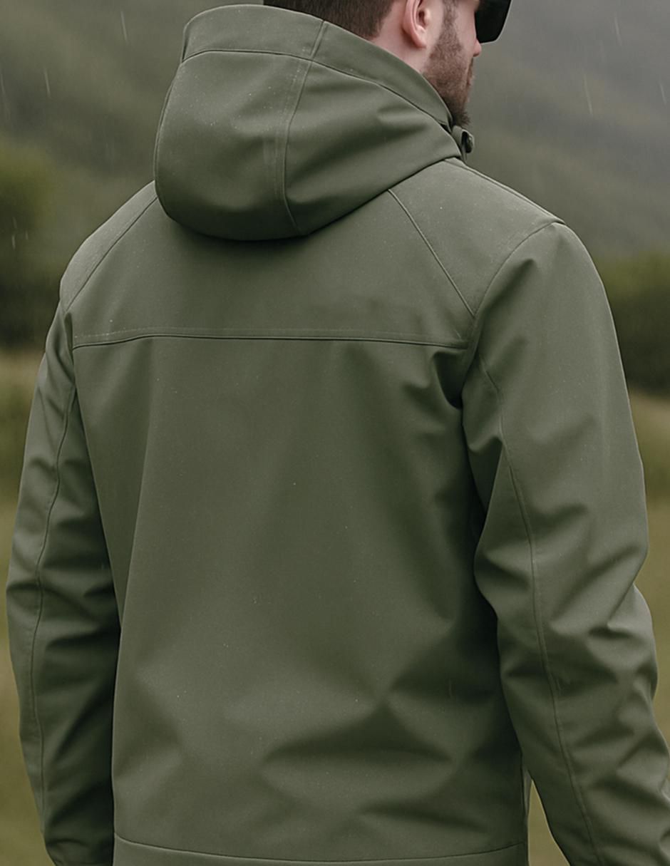 Chamarra cazadora impermeable con capucha para hombre 5
