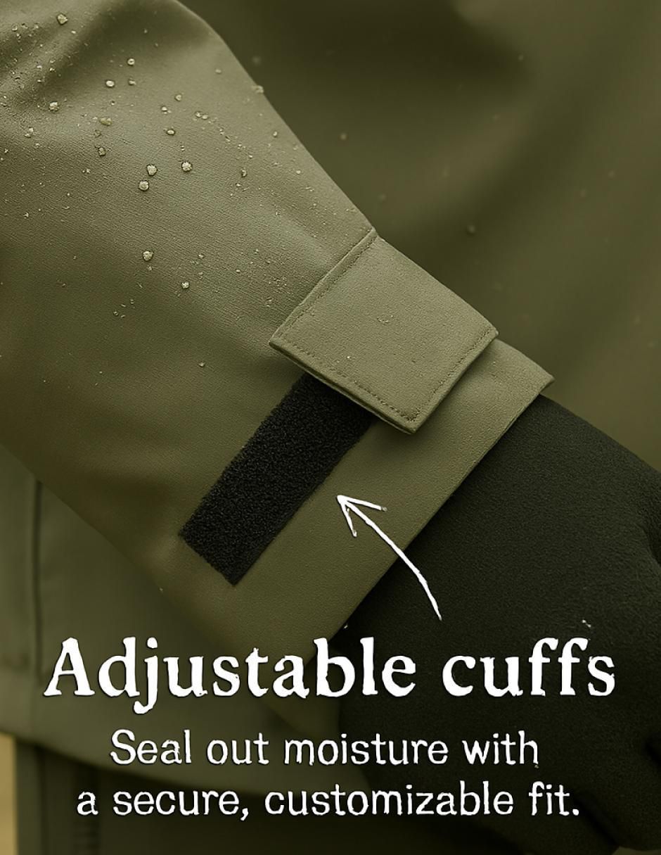 Chamarra cazadora impermeable con capucha para hombre 6