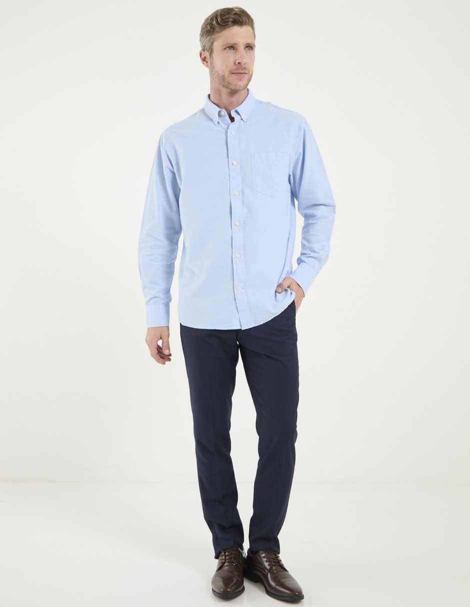 Camisa casual Izod de algodón manga larga para hombre