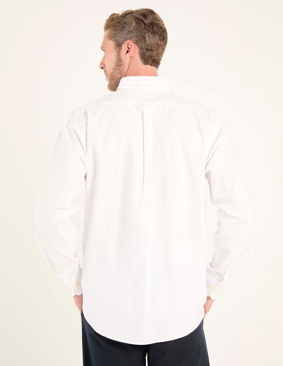 Camisa casual Izod de algodón manga larga para hombre
