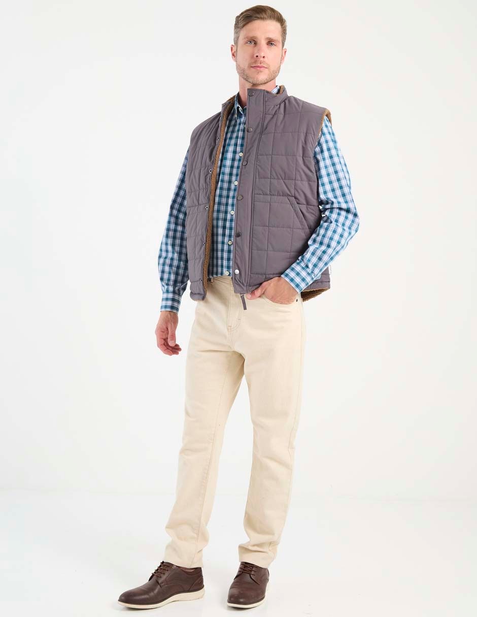 Camisa casual Izod de algodón manga larga para hombre
