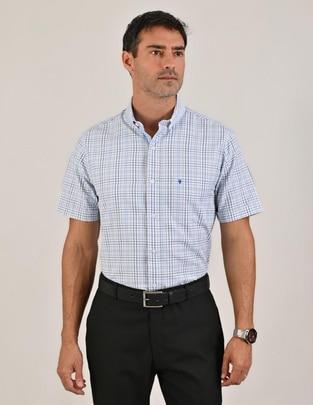 Camisa casual manga corta para hombre