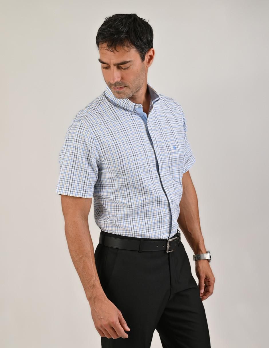 Camisa casual manga corta para hombre