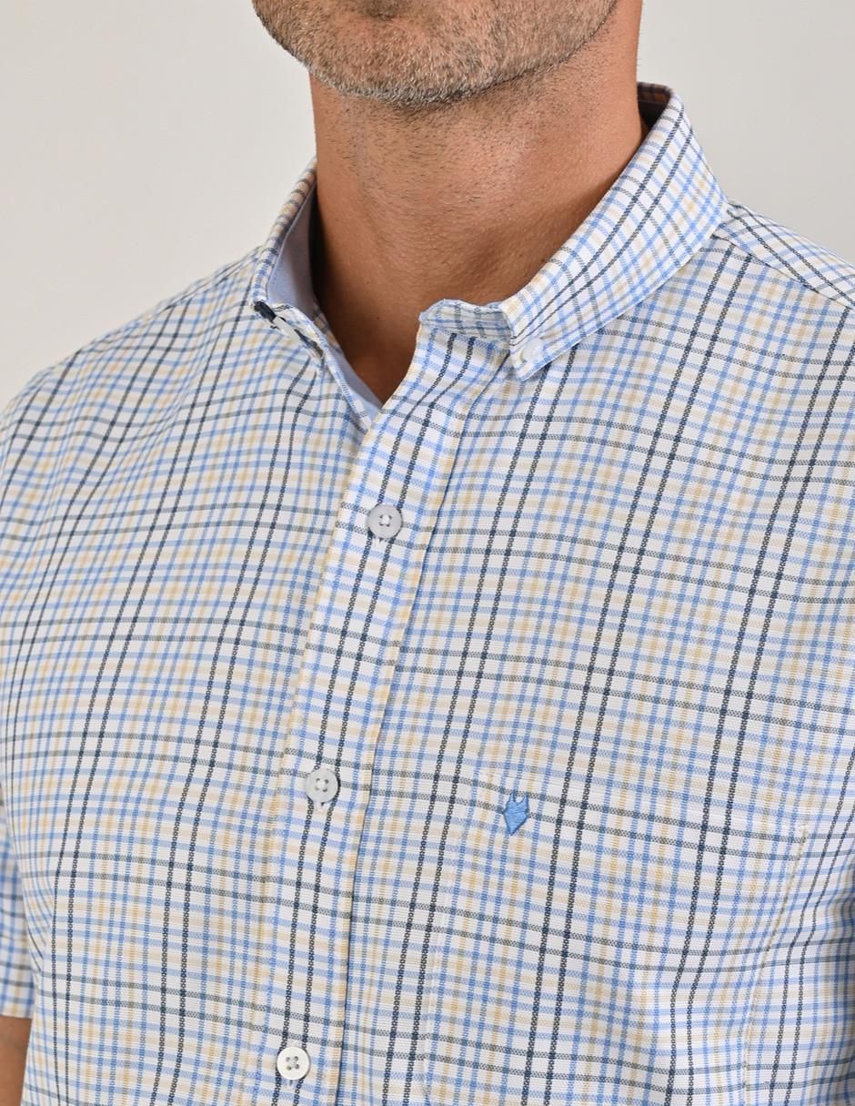 Camisa casual manga corta para hombre