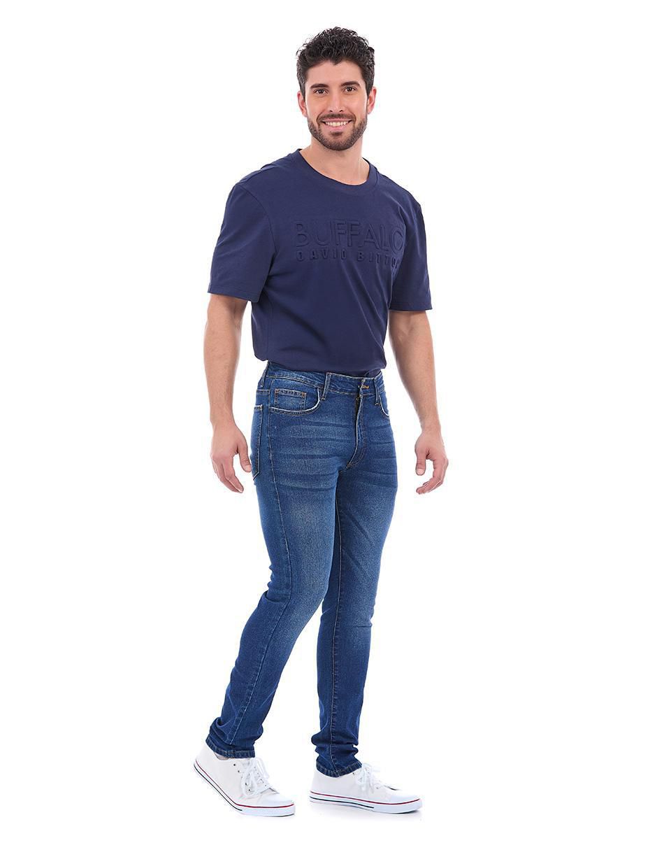 Jeans straight Buffalo Jeans David Bitton lavado stone wash para hombre