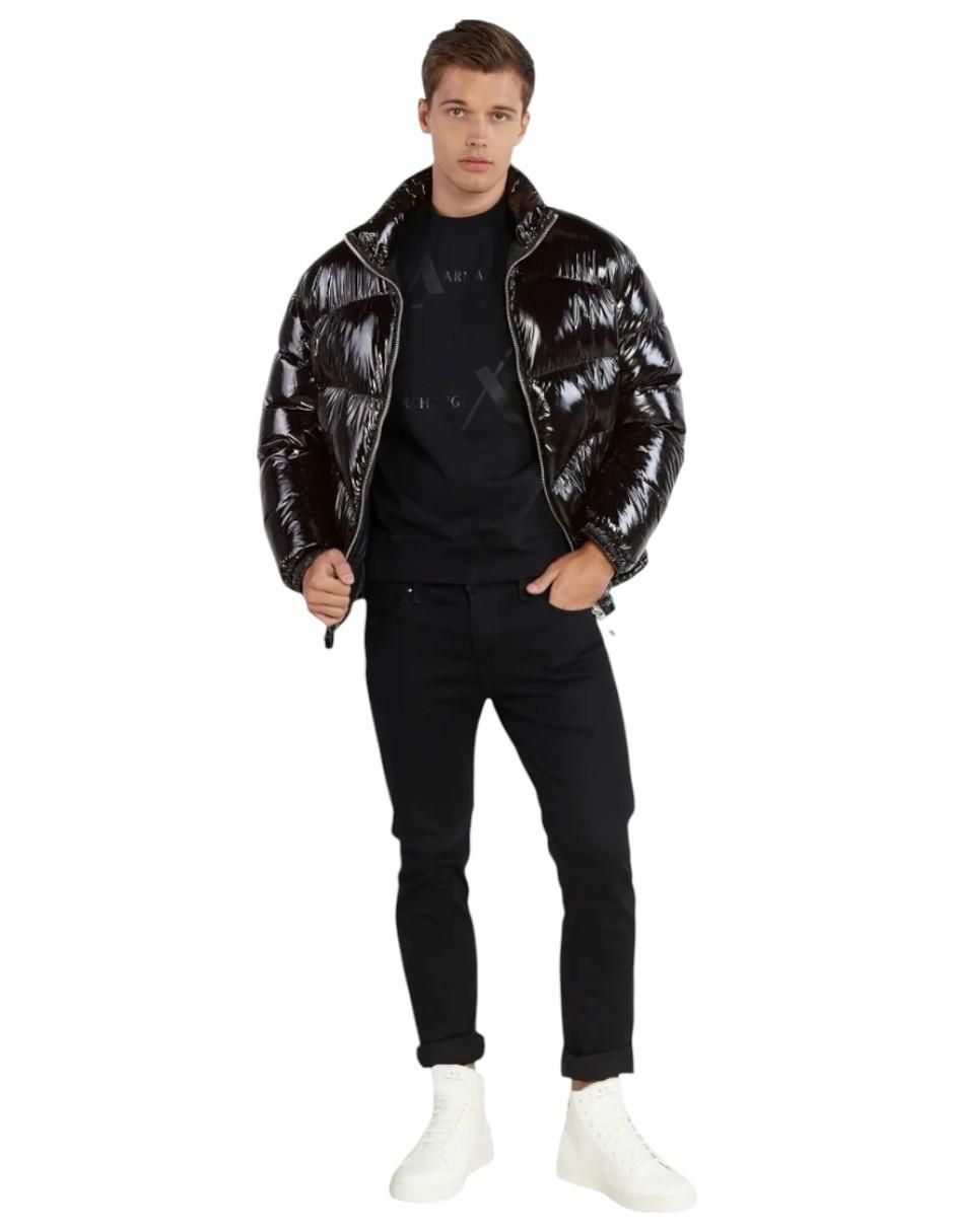 Chamarra acolchada Armani Exchange impermeable capitonada para hombre