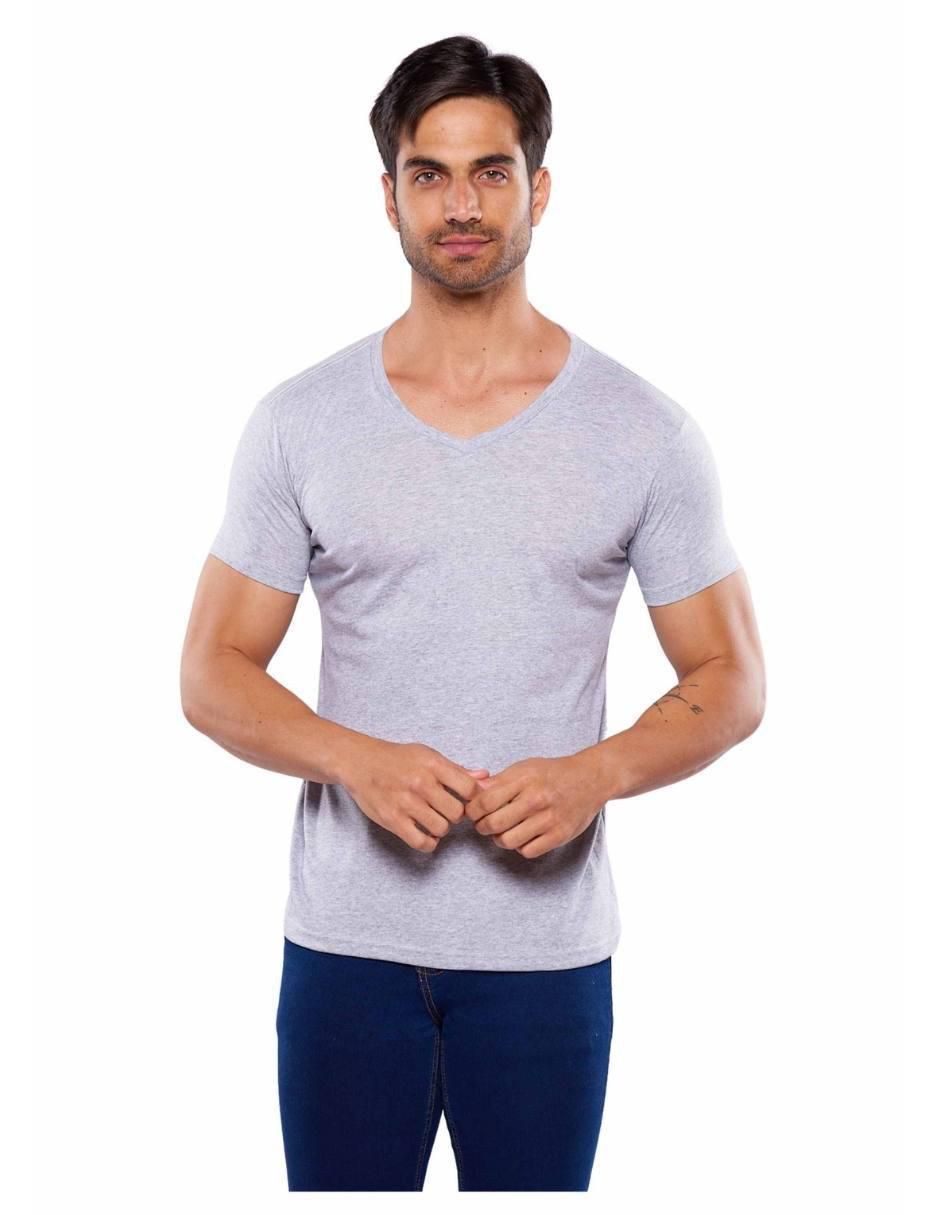 Playera cuello V para hombre 4