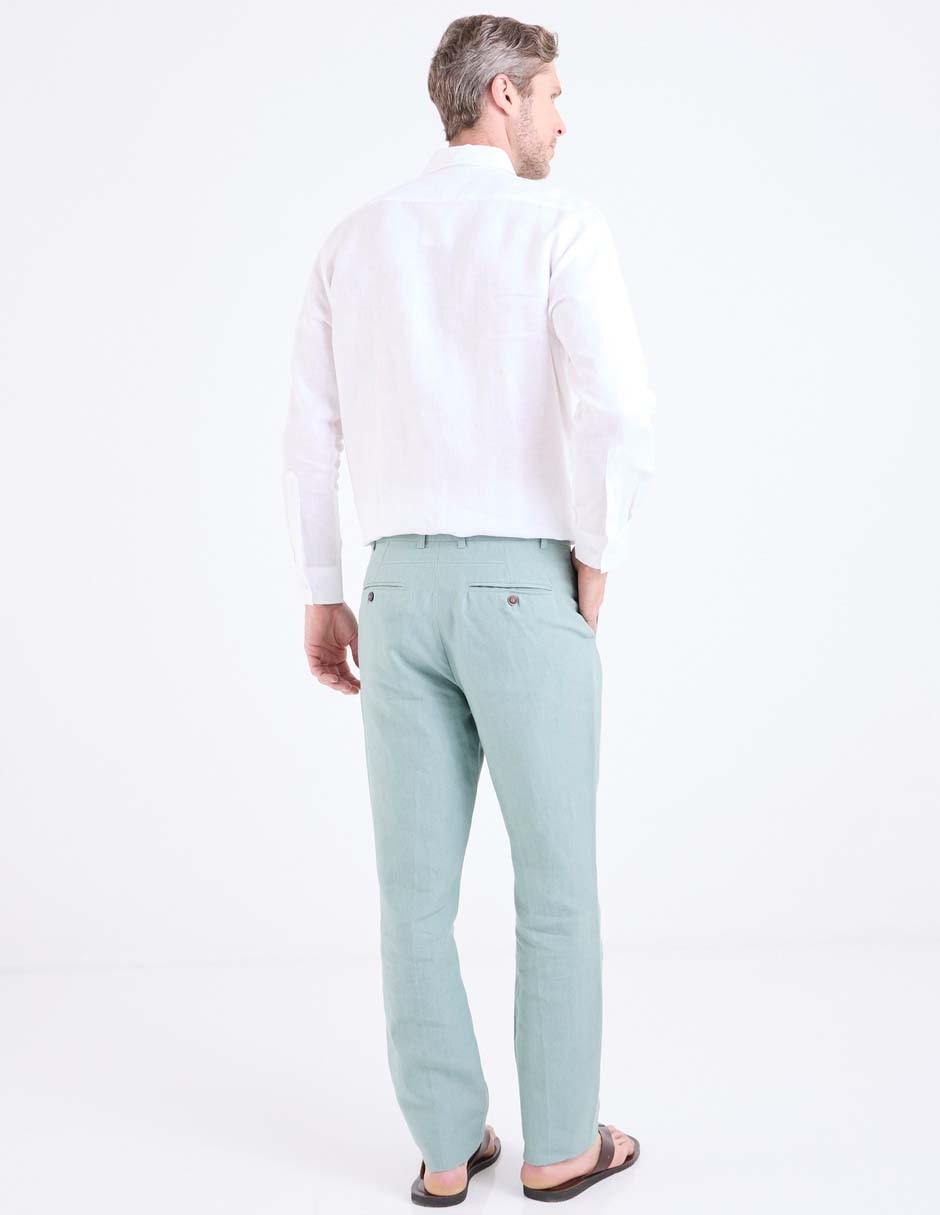 Pantalón chino slim Ábito de lino para hombre