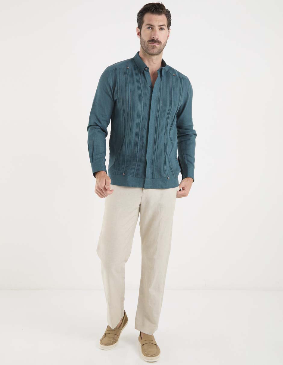 Guayabera manga larga para mujer 3