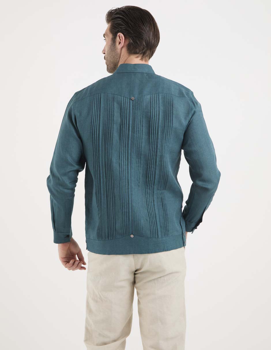 Guayabera manga larga para mujer 6