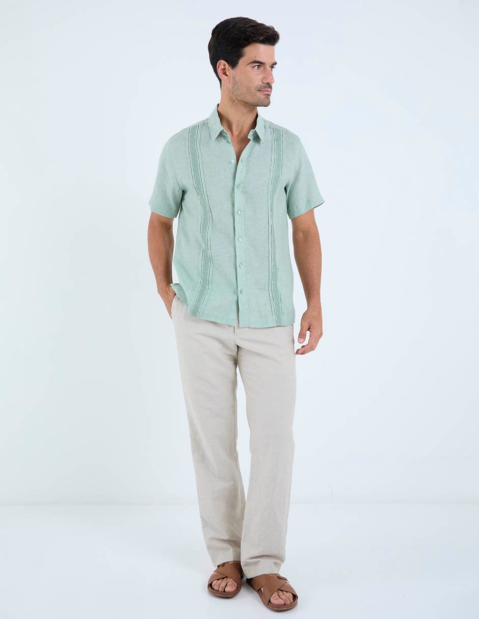 Guayabera manga corta para hombre