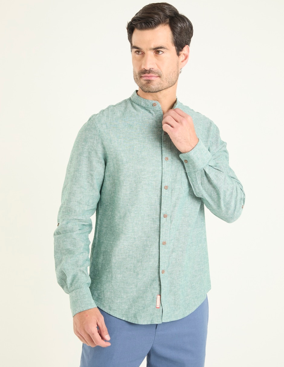 Camisa casual Costavana de algodón manga larga para hombre