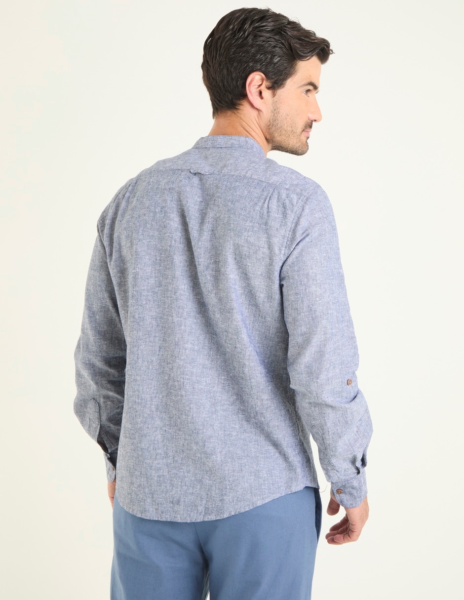 Camisa de algodón manga larga para hombre
