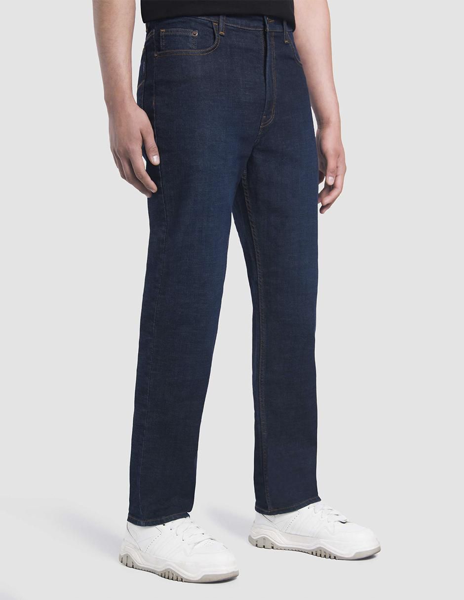 Jeans straight Oggi Jeans Power lavado obscuro para hombre