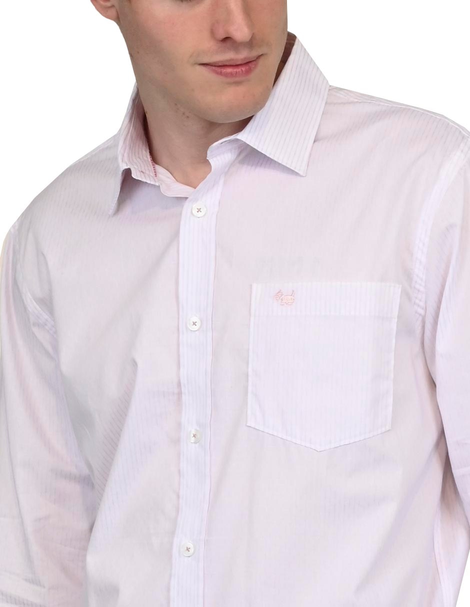 Camisa casual de algodón manga larga para hombre