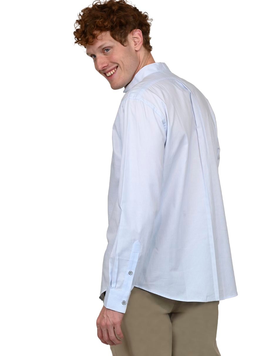 Camisa casual de algodón manga larga para hombre