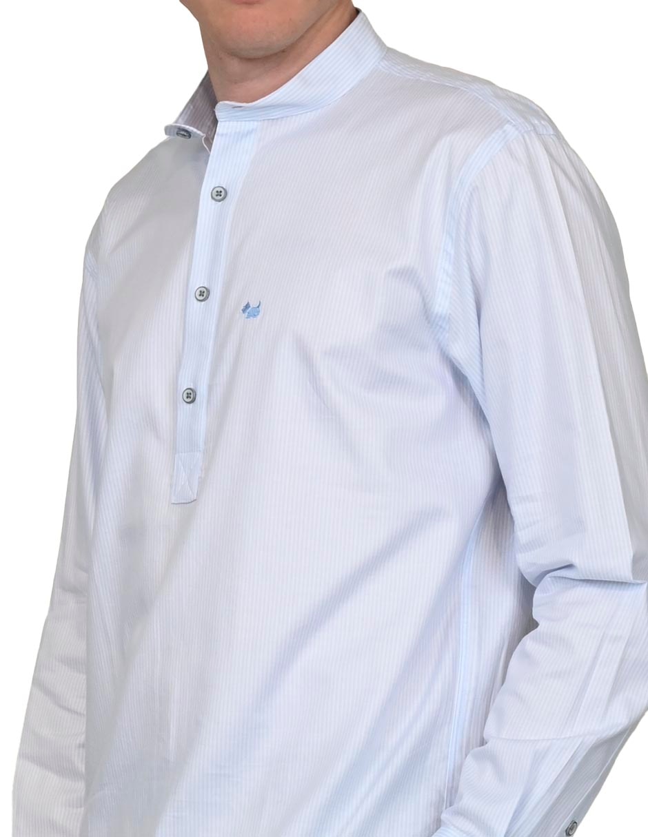 Camisa casual de algodón manga larga para hombre