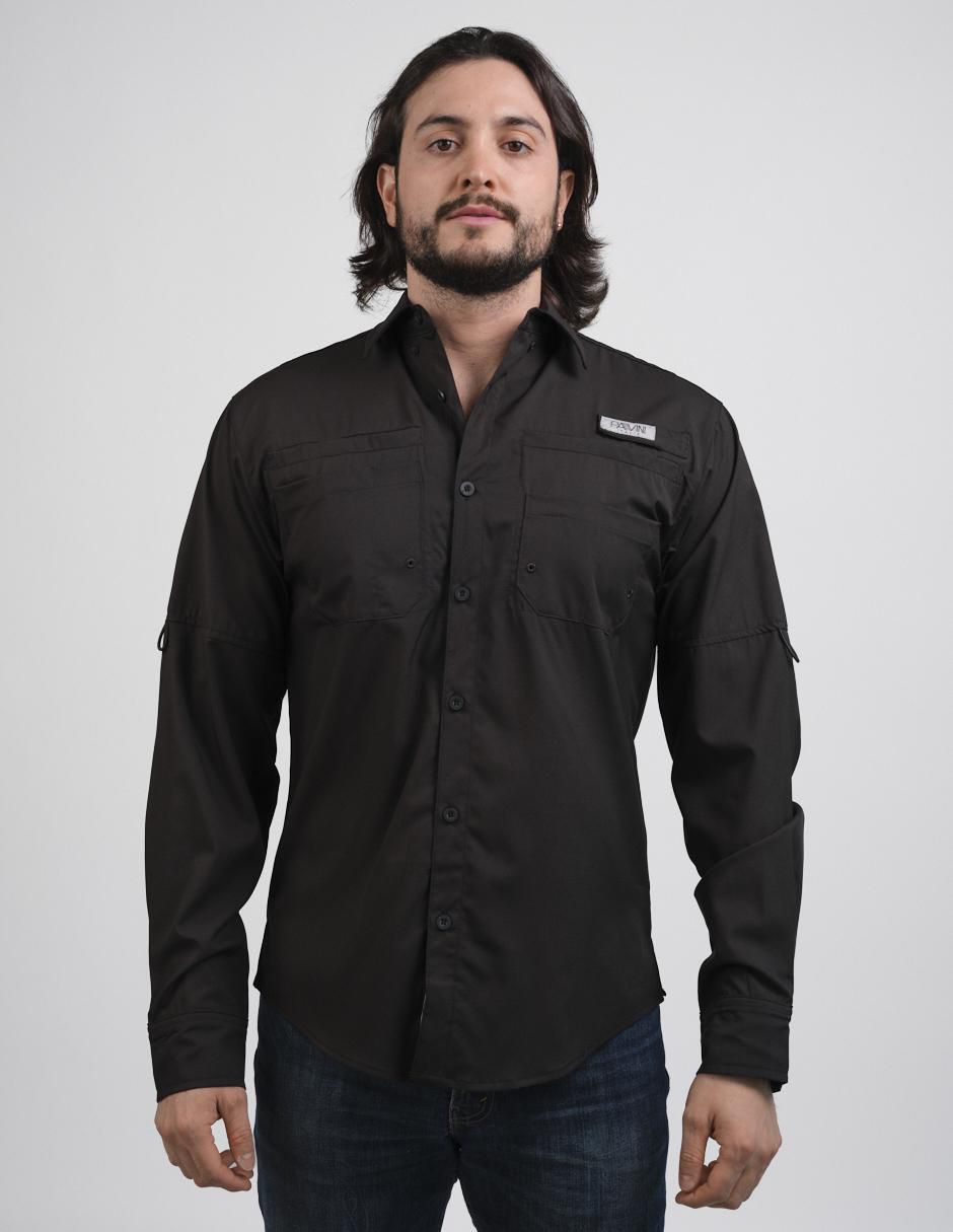 Camisa casual manga larga para hombre