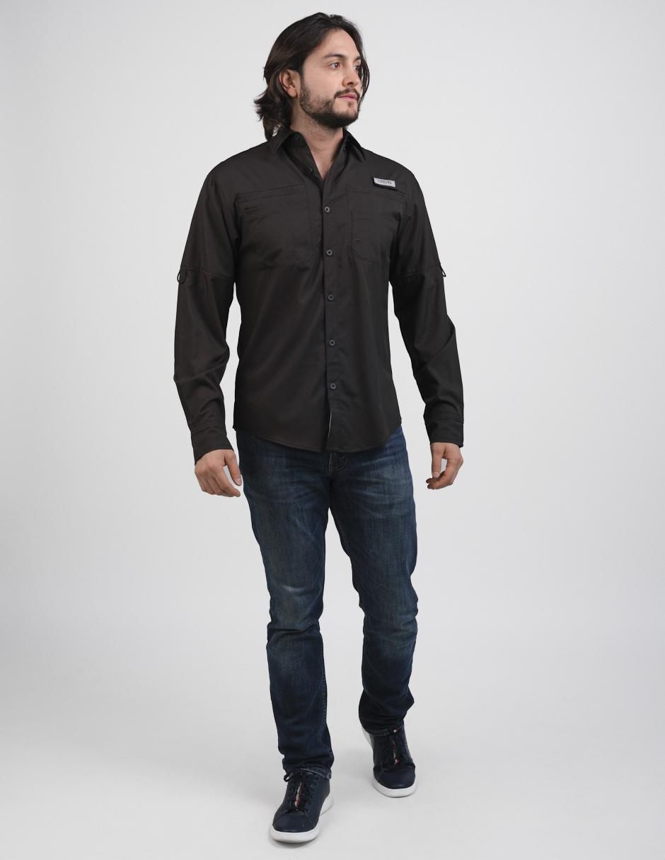 Camisa casual manga larga para hombre
