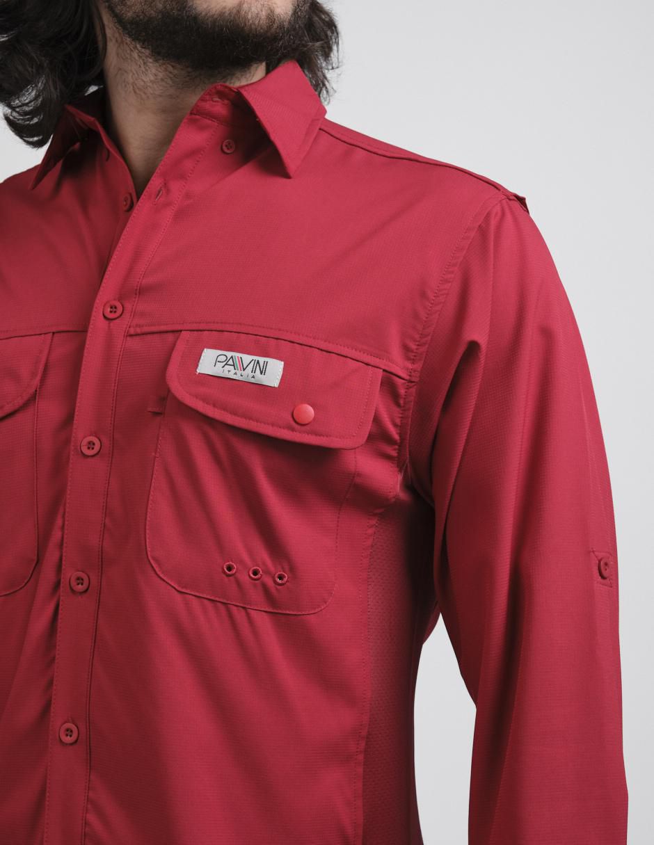 Camisa casual manga larga para hombre